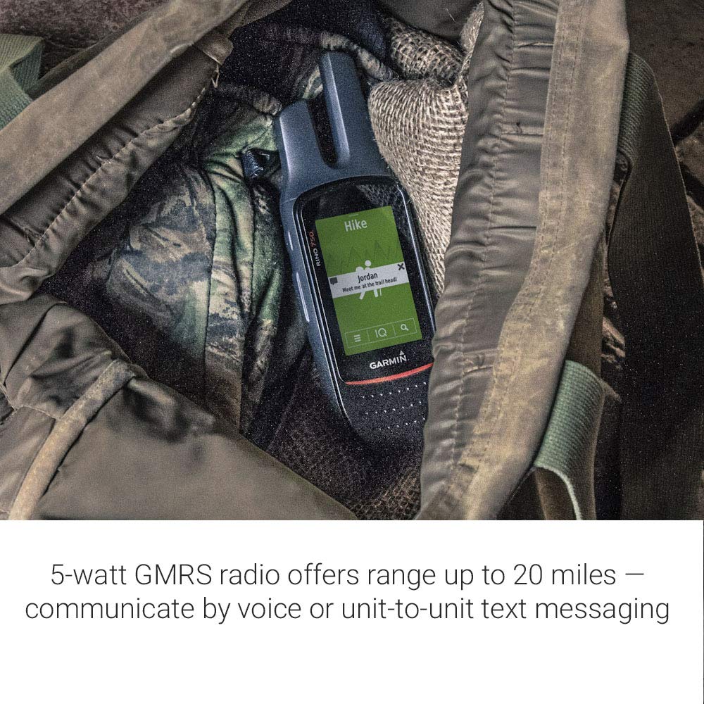 Garmin Rino 750 Rugged Handheld GPS Navigator with 2-Way Radio - Waterproof Hiking, Camping & Outdoor Adventure Gear for Hunters and Explorers