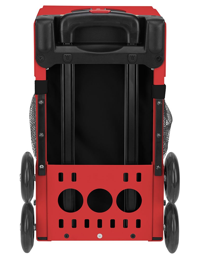 ZUCA Sport Blaze Rolling Backpack with Red Frame - Lightweight Durable Gym Bag for Skating, Dance & Travel - Perfect for Athletes & Fitness Enthusiasts