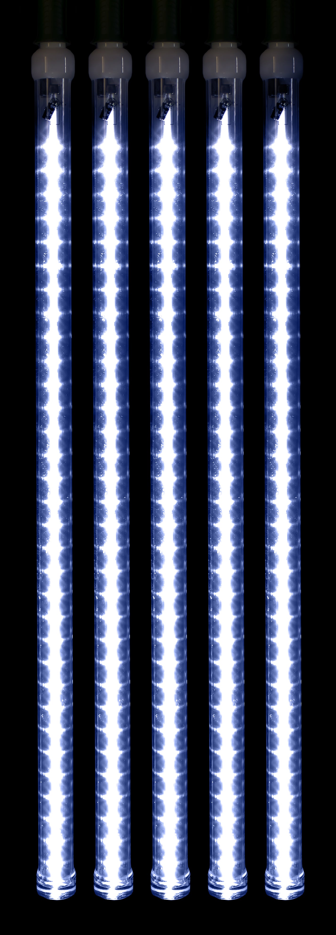 5 Pack 24 Inch Blue LED Strobe Snowfall Tube Lights - Party Decor, Christmas Lighting, Holiday Decoration, Nightclub & Stage Effects