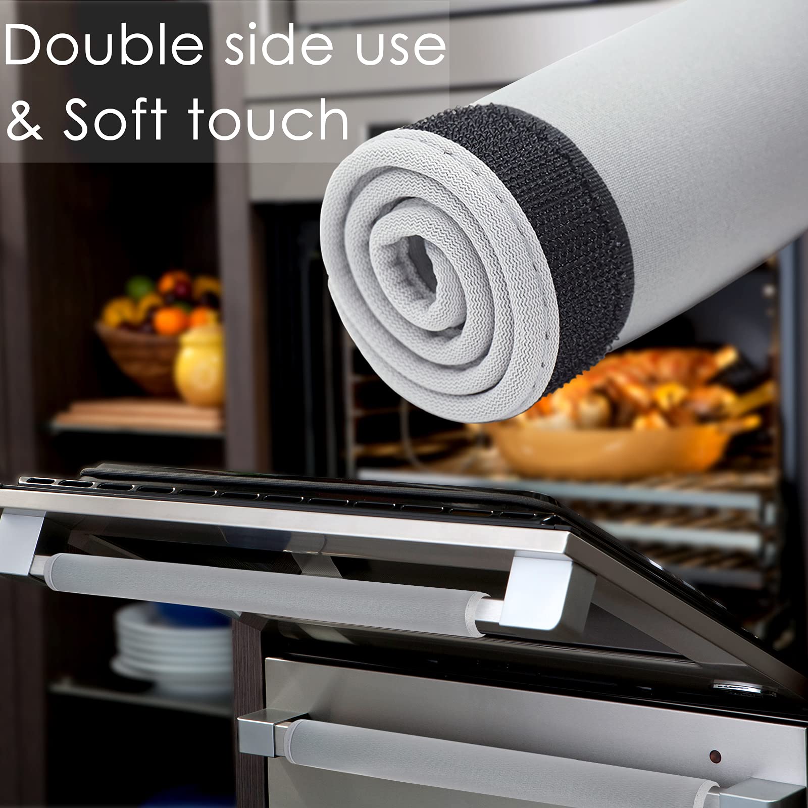 6-Pack Washable Refrigerator Door Handle Covers - Non-Slip Kitchen Appliance Protector for Fridge, Oven, Microwave & Dishwasher - Prevents Fingerprints & Food Stains - Perfect for Modern Kitchens & Home Decor