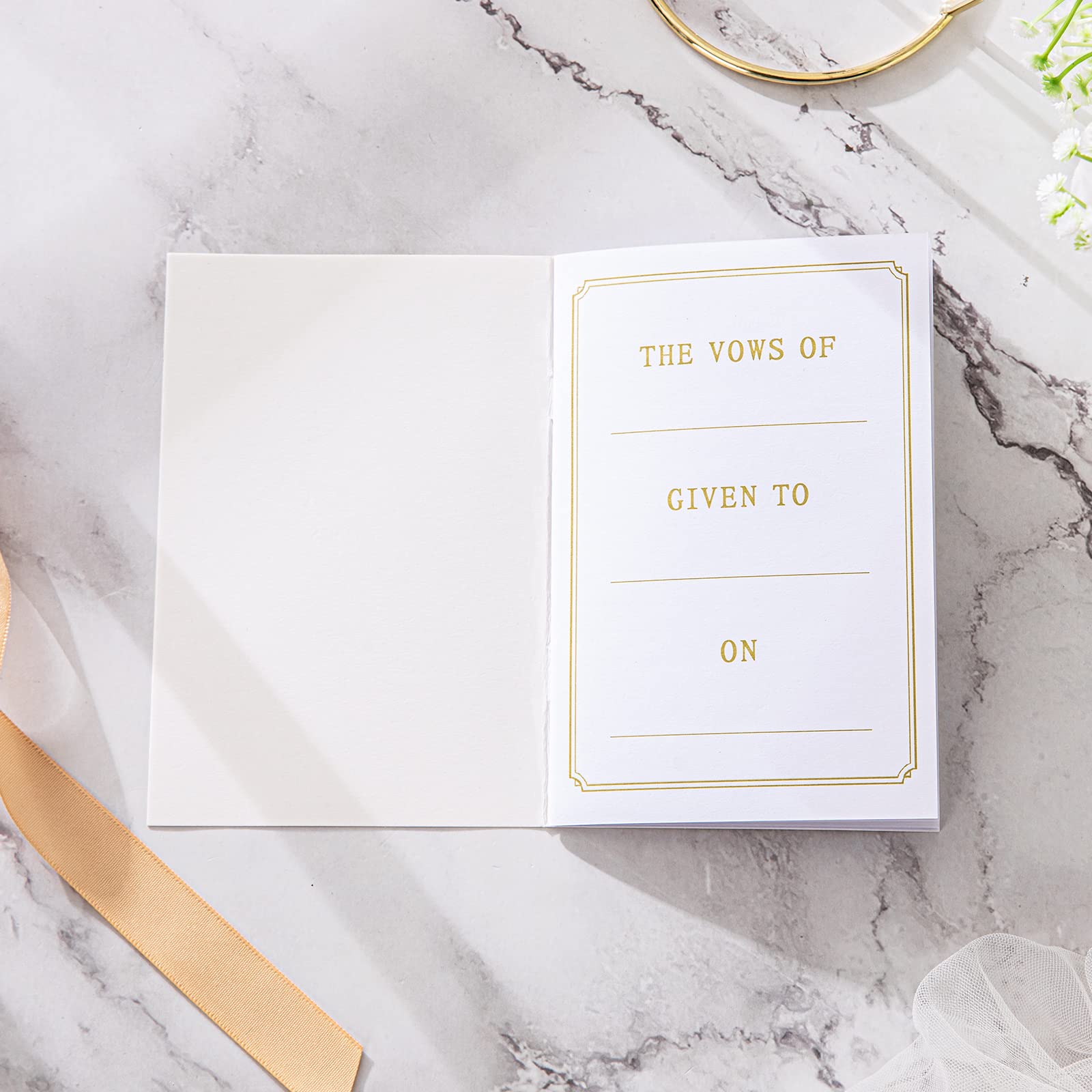 2024-2025 Wedding Planner & Vow Book Set - 180 Page Hardcover Bridal Organizer with Engagement Gifts for Couples, 10.6