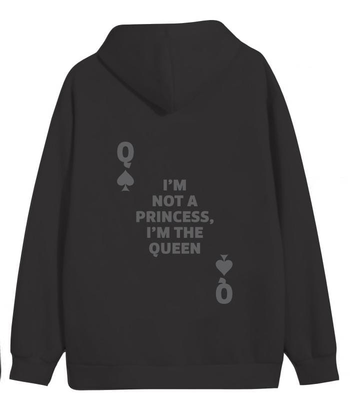 Women's Toji 601 Black Hooded Sweatshirt - Soft Fleece Pullover for Casual Wear & Outdoor Activities