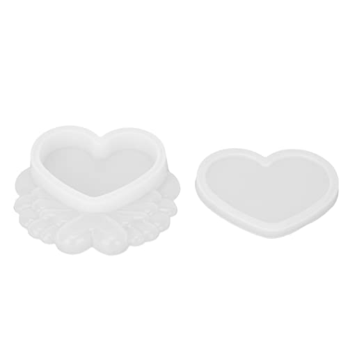 Heart Shaped Silicone Jewelry Box Mold - Reusable DIY Resin Craft Kit for Earrings, Rings & Necklaces - Perfect for Handmade Gifts & Home Decor