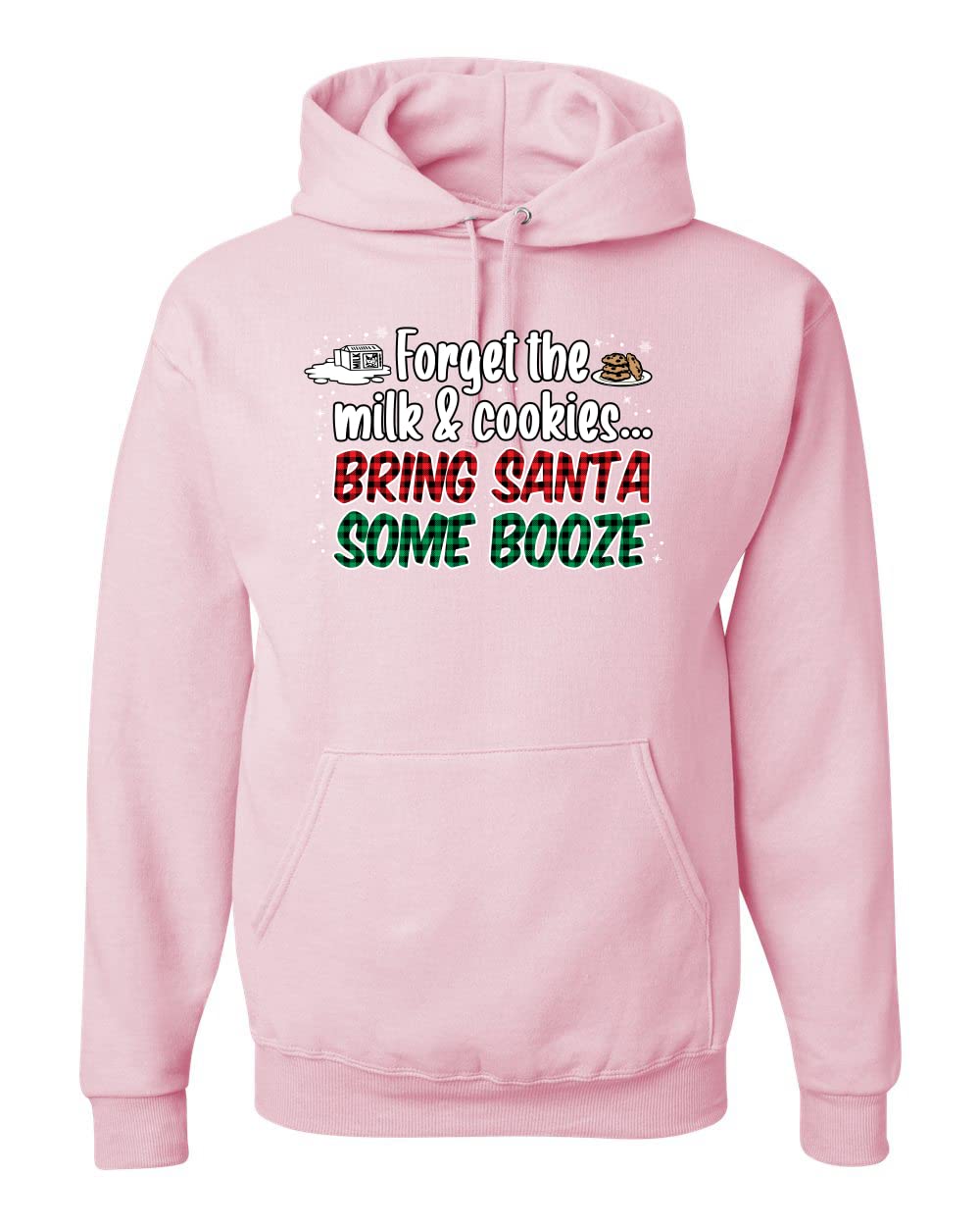 Wild Bobby Santa Booze Graphic Hoodie - Funny Christmas Unisex Sweatshirt for Holiday Parties & Gifts