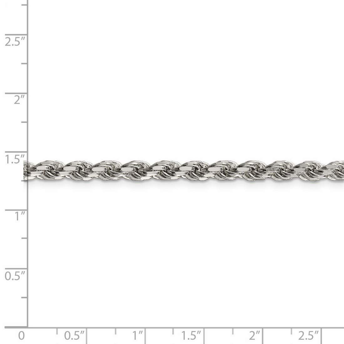 Sterling Silver Diamond-Cut Rope Chain Necklace, Bracelet or Anklet - Perfect for Gifts, Layering & Everyday Jewelry
