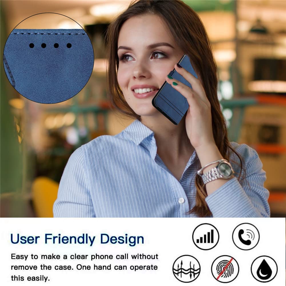 Premium PU Leather Magnetic Wallet Case for iPhone 13 (6.1