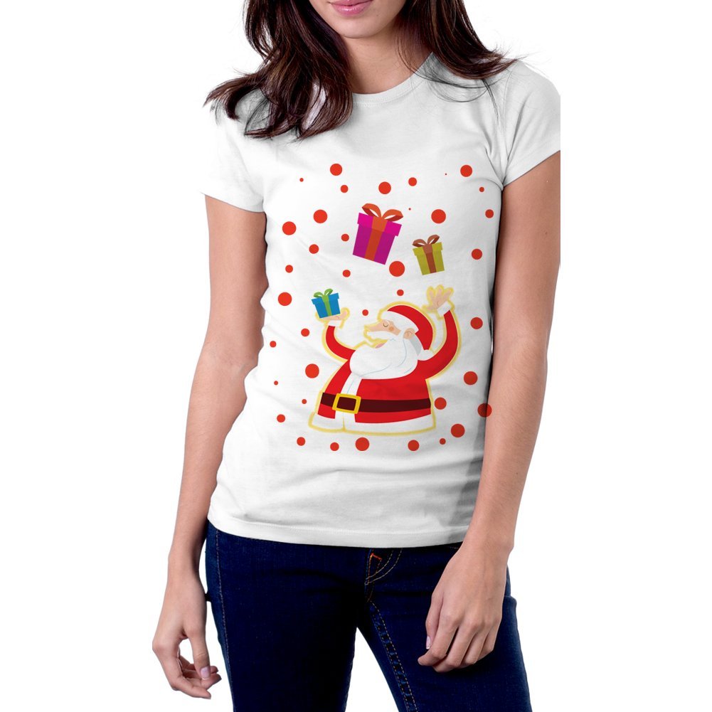 Winter Christmas T-Shirts for Women - Cozy Holiday Graphic Tees Collection Style 69 | Perfect for Family Gatherings, Office Parties & Festive Outfits