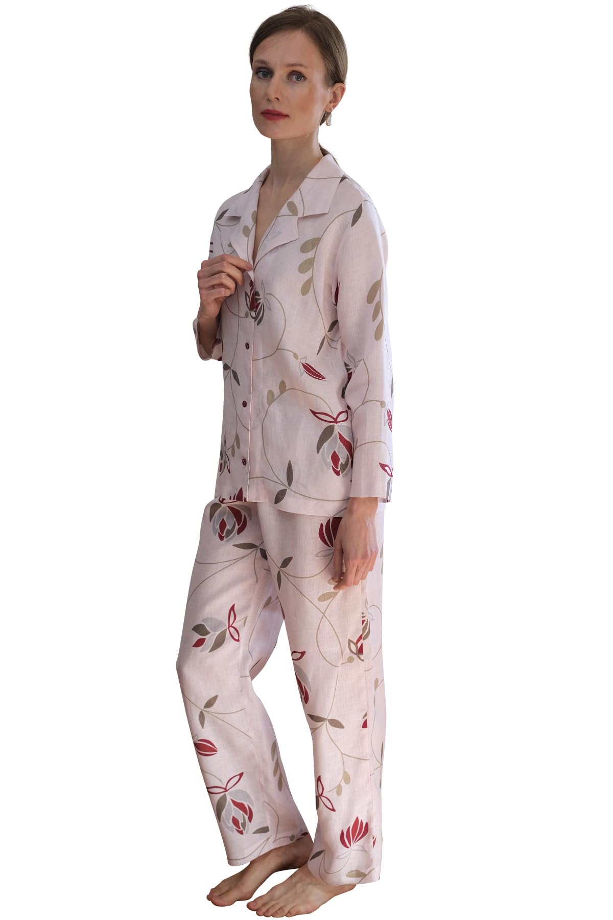 Women's Soft Long Sleeve Pajama Set with Gift Box - Premium European Cotton Sleepwear for Women - Perfect for Christmas Gifts, Cozy Nights & Relaxing at Home