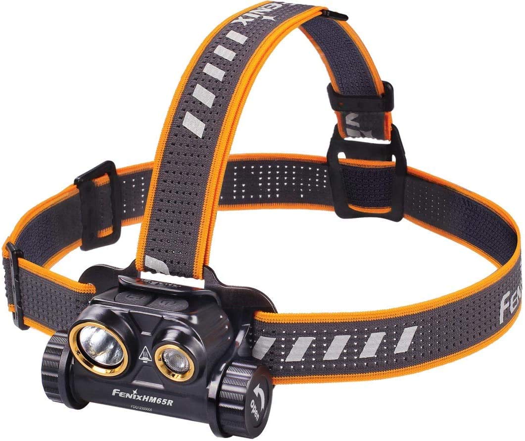 Fenix HM65R 1400 Lumen Rechargeable LED Headlamp - Dual LED Lights (Spot & Flood Beam) with 3500mAh Battery & USB-C Charging | Perfect for Camping, Hiking, Running & Outdoor Adventures