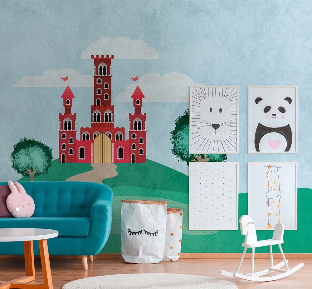 Watercolor Castle Wall Art - Elegant Home Decor for Living Room, Bedroom & Office | Perfect Gift for Art Lovers