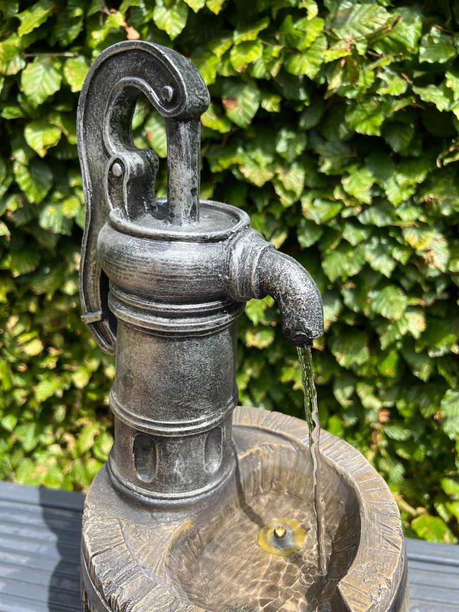 3-Tier Barrel Water Fountain with LED Lights - Outdoor Garden Decor, Relaxing Patio & Backyard Water Feature