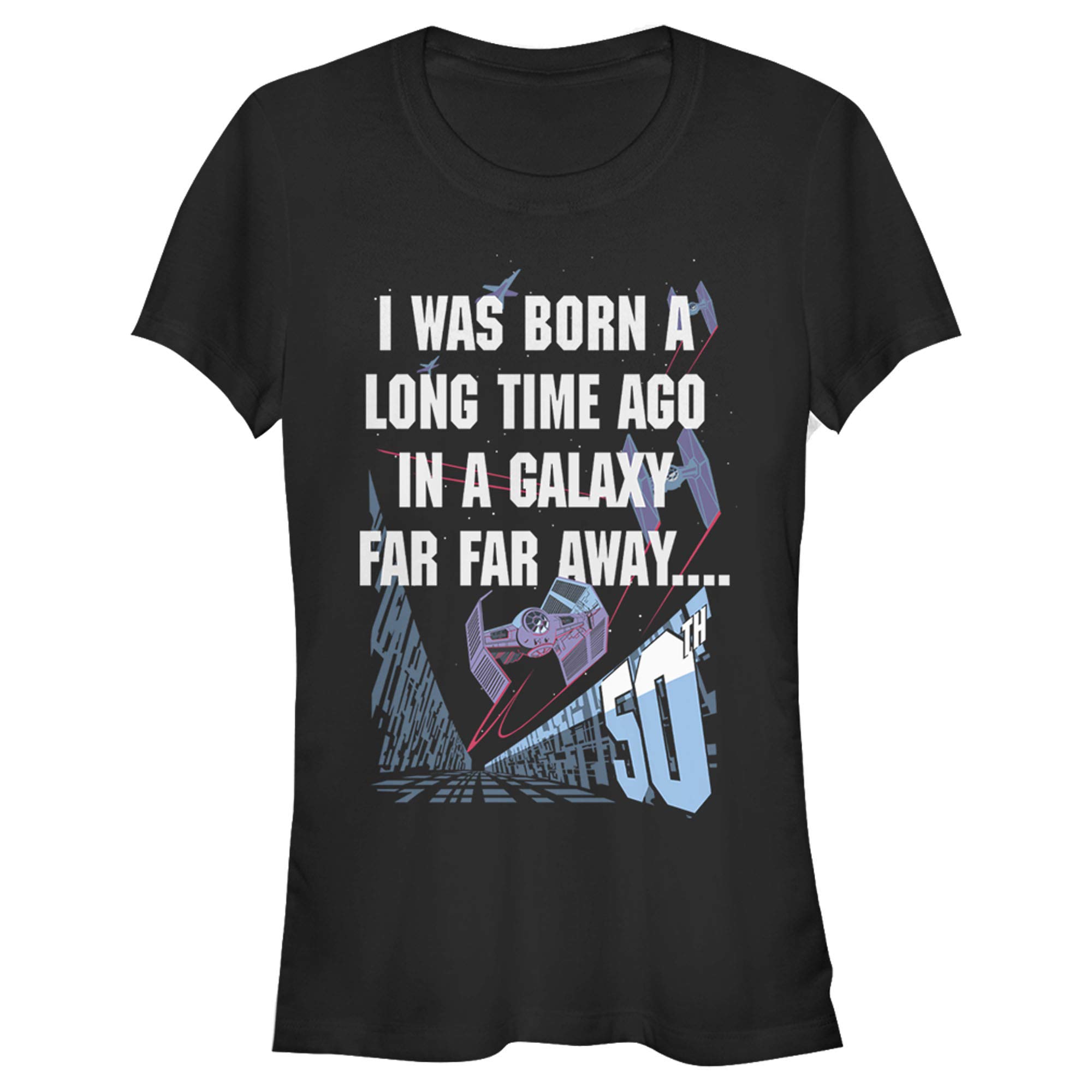 Star Wars 'I Was Born A Time Ago' 50th Birthday Portrait T-Shirt for Men - Funny Vintage Retro Graphic Tee for Star Wars Fans, Birthday Gifts & Casual Wear