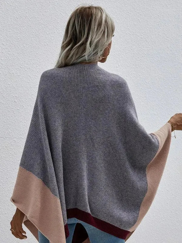 Stylish Women's Plaid Oversized Loose Poncho - Soft Warm Fleece Shawl Wrap for Fall & Winter - Perfect for Outdoor Activities, Travel, and Casual Wear