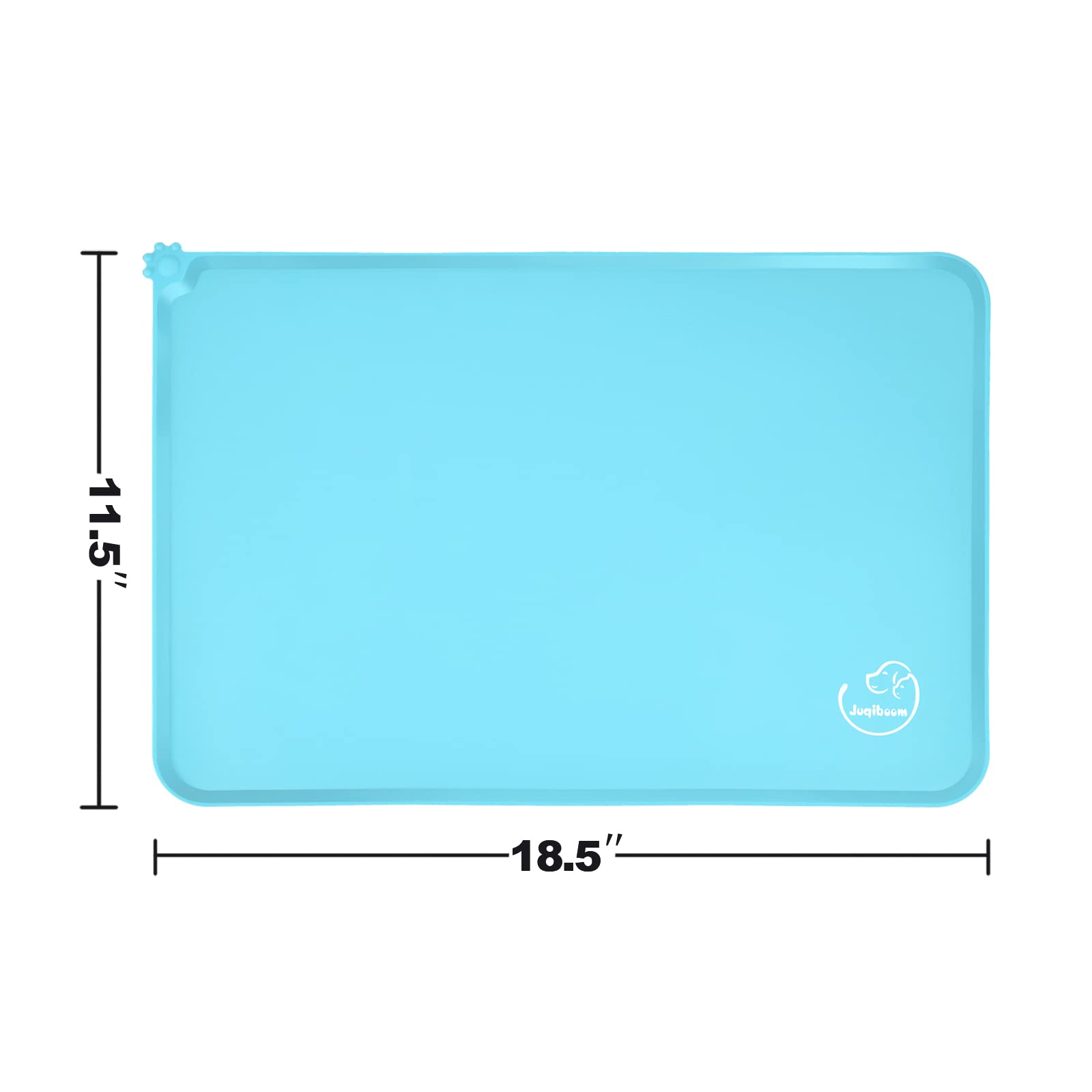 Waterproof Non-Slip Silicone Pet Feeding Mat for Dogs & Cats - Easy Clean Bowl Placemat (18.5