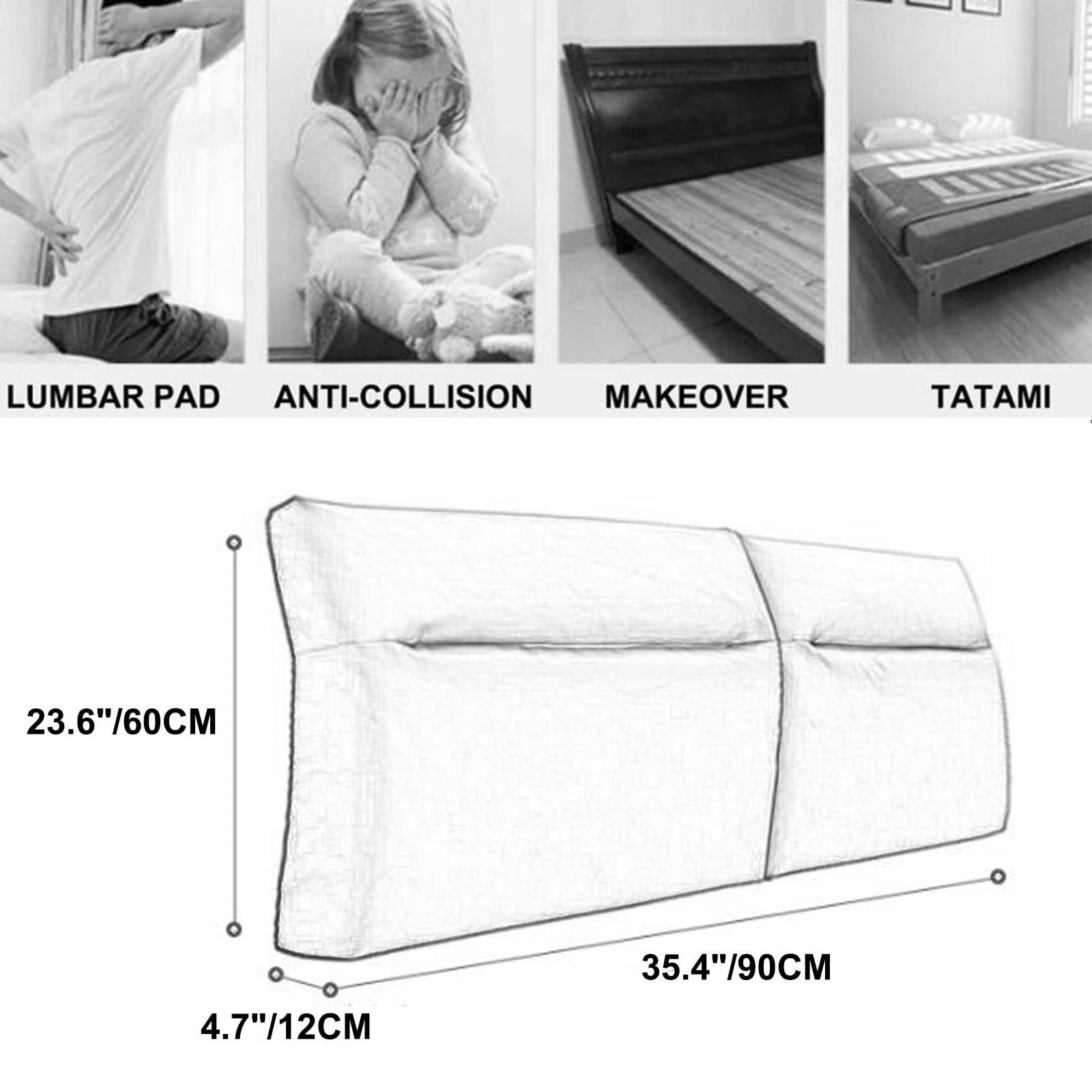 Leather Headboard Cushion - 35.4
