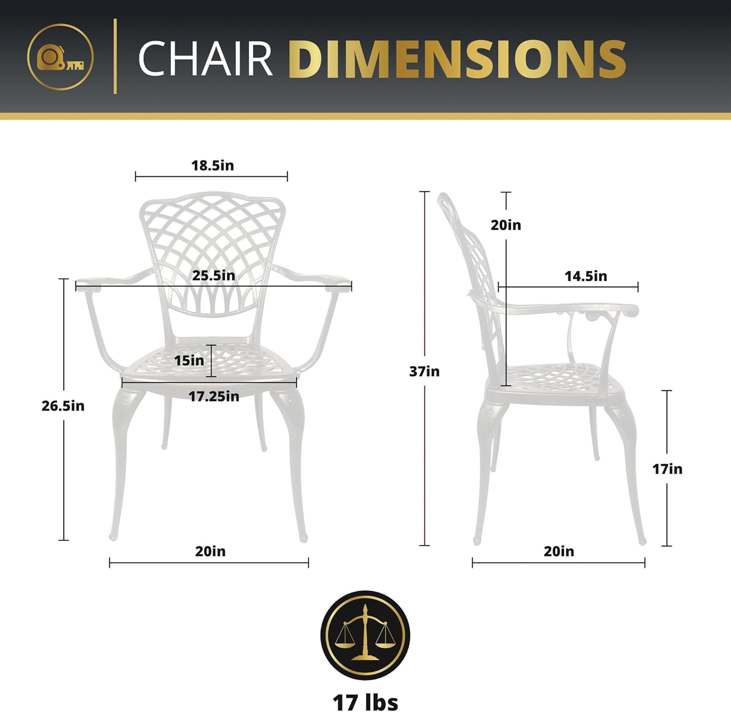 5-Piece Modern Outdoor Dining Set - 42-inch Round Cast Aluminum Patio Table & Chairs, All-Weather Resistant, Durable Garden Furniture for Backyard, Deck, Poolside (1 Table + 4 Chairs) - Perfect for Outdoor Entertaining & Relaxation