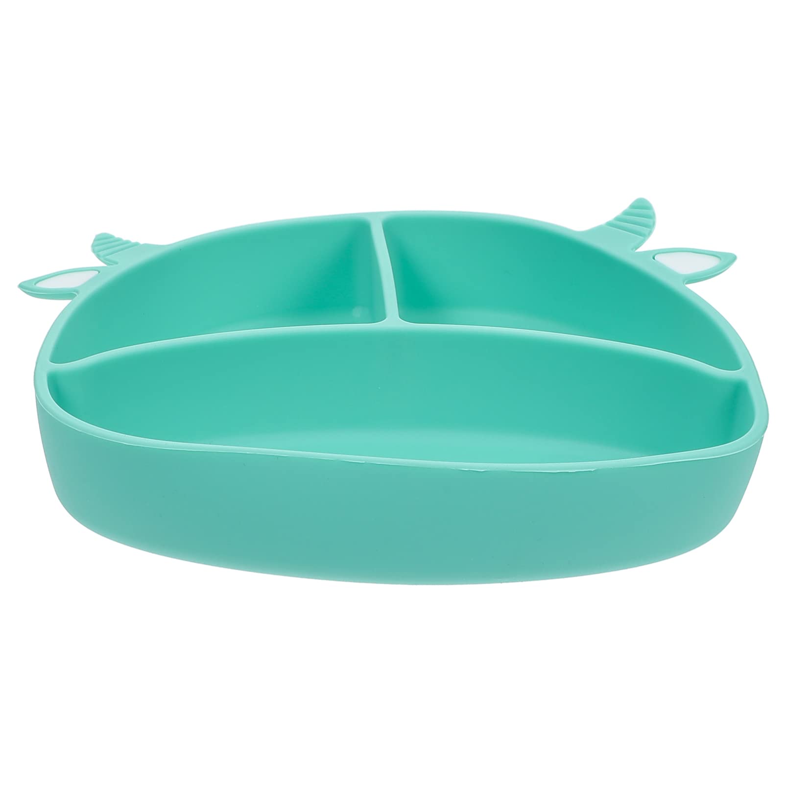 DOITOOL Silicone Suction Plates for Babies & Toddlers - Cute Cartoon Cow Shaped Divided Kids Plates with Strong Suction Base, BPA-Free Portable Baby Dish for Snacks, Meals & Travel - Perfect for High Chairs, Picnics & Daycare