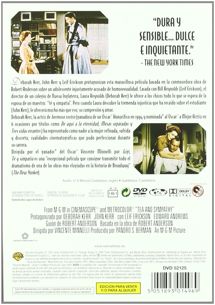 Tea and Sympathy DVD [Region 2] | Classic British Drama Film | Perfect for Movie Nights & Vintage Film Collectors