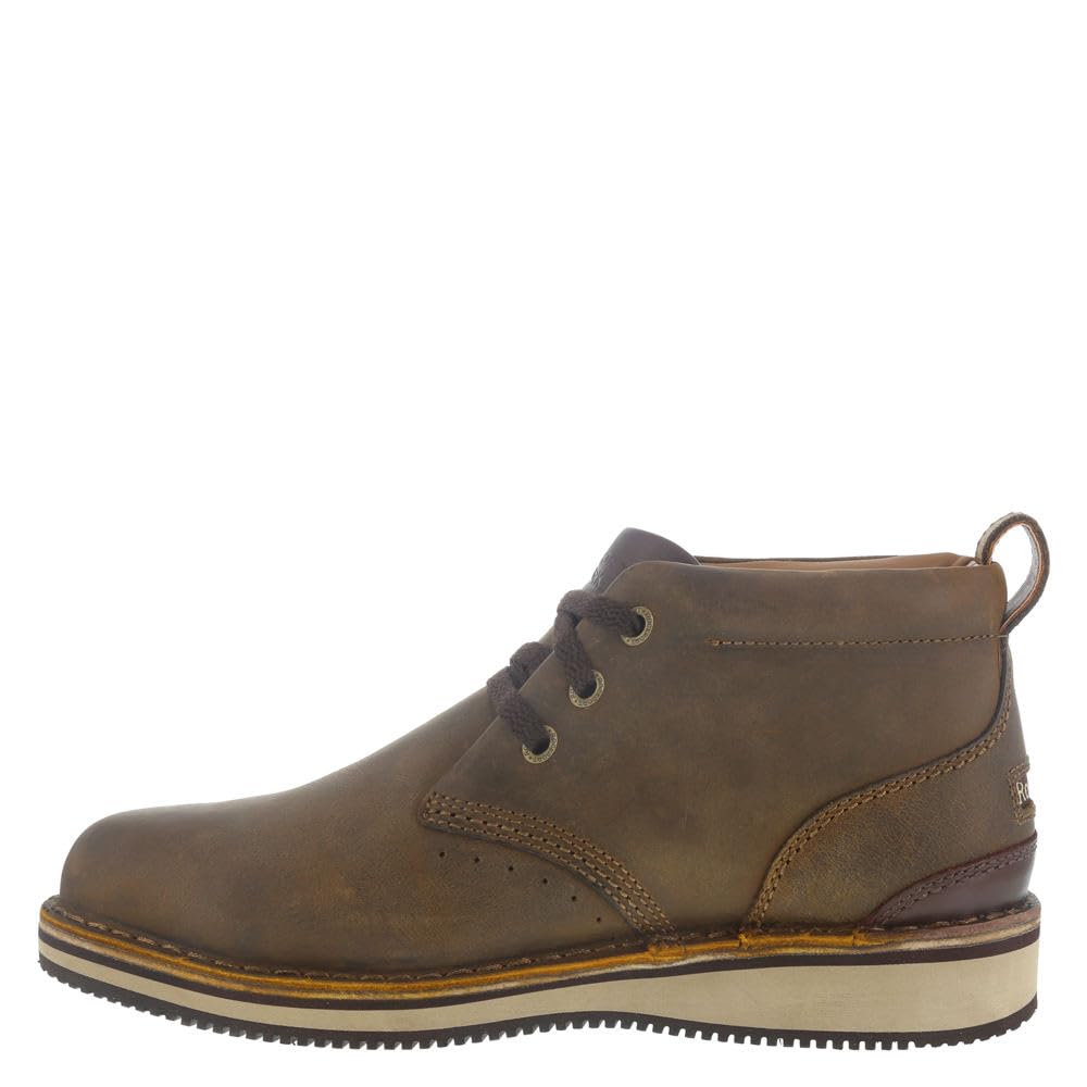 Rockport Men's Prestige Point Work Safety Toe Lace-Up Chukka Boot - Steel Toe Work Shoes for Construction & Industrial Safety - Comfortable Slip Resistant Shoes for Work, Hiking & Outdoor Activities