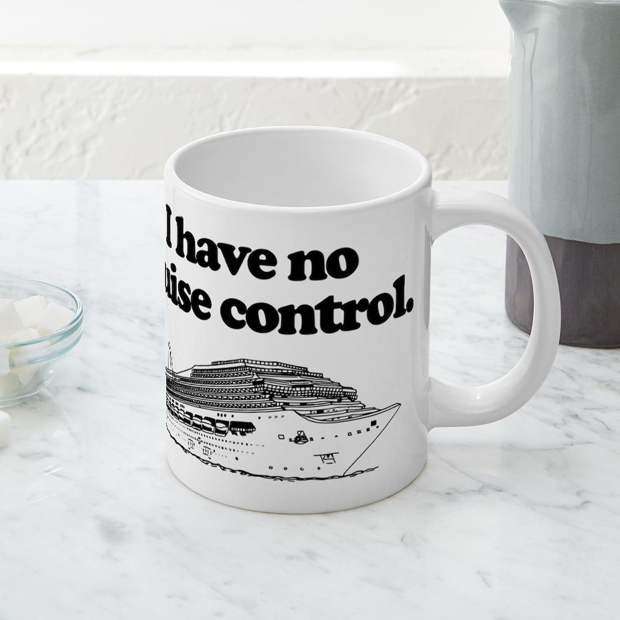 CafePress Cruise Control 20 oz Ceramic Coffee Mega Mug - Large Insulated Travel Mug for Hot & Cold Drinks - Perfect for Commuting, Office & Road Trips