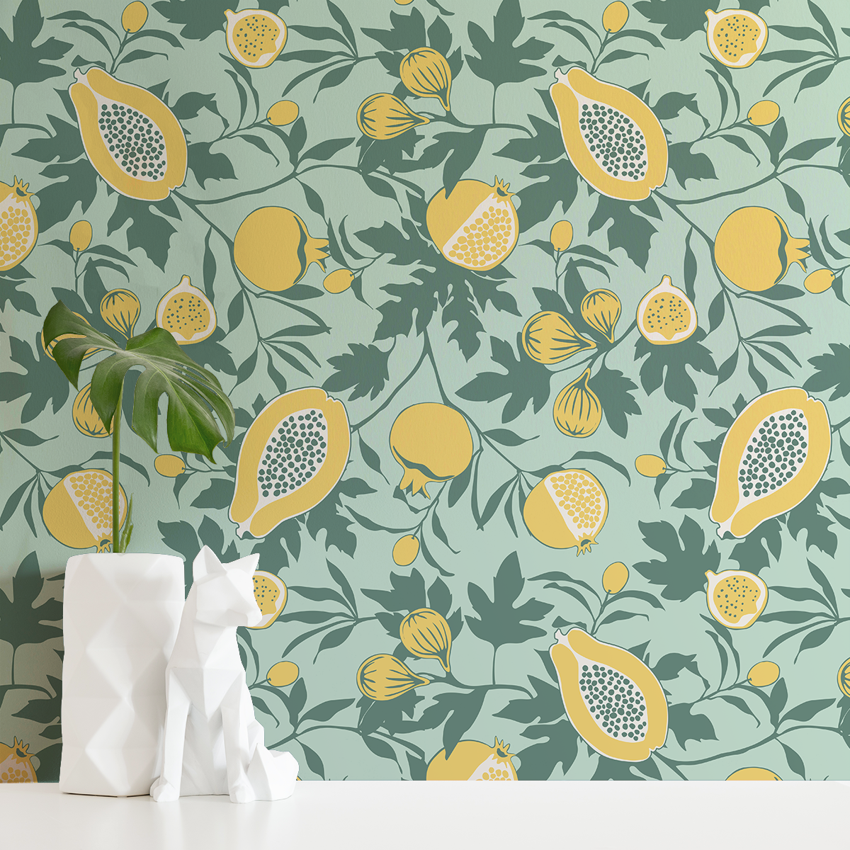 Calimyrna Minty Wallpaper - Premium Self-Adhesive Peel and Stick Wallpaper for Home & Office Decor - Perfect for Bedrooms, Living Rooms, and Accent Walls