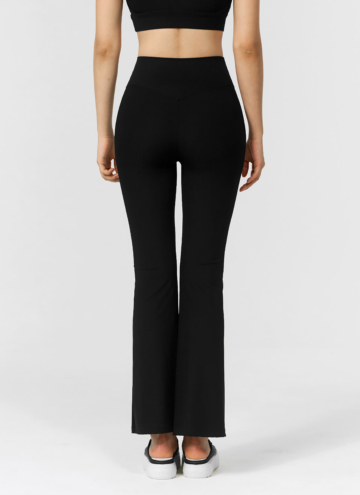 Comfortable Stretch Ribbed Bootcut Pants for Women - Flattering Fit for Work, Casual & Night Out