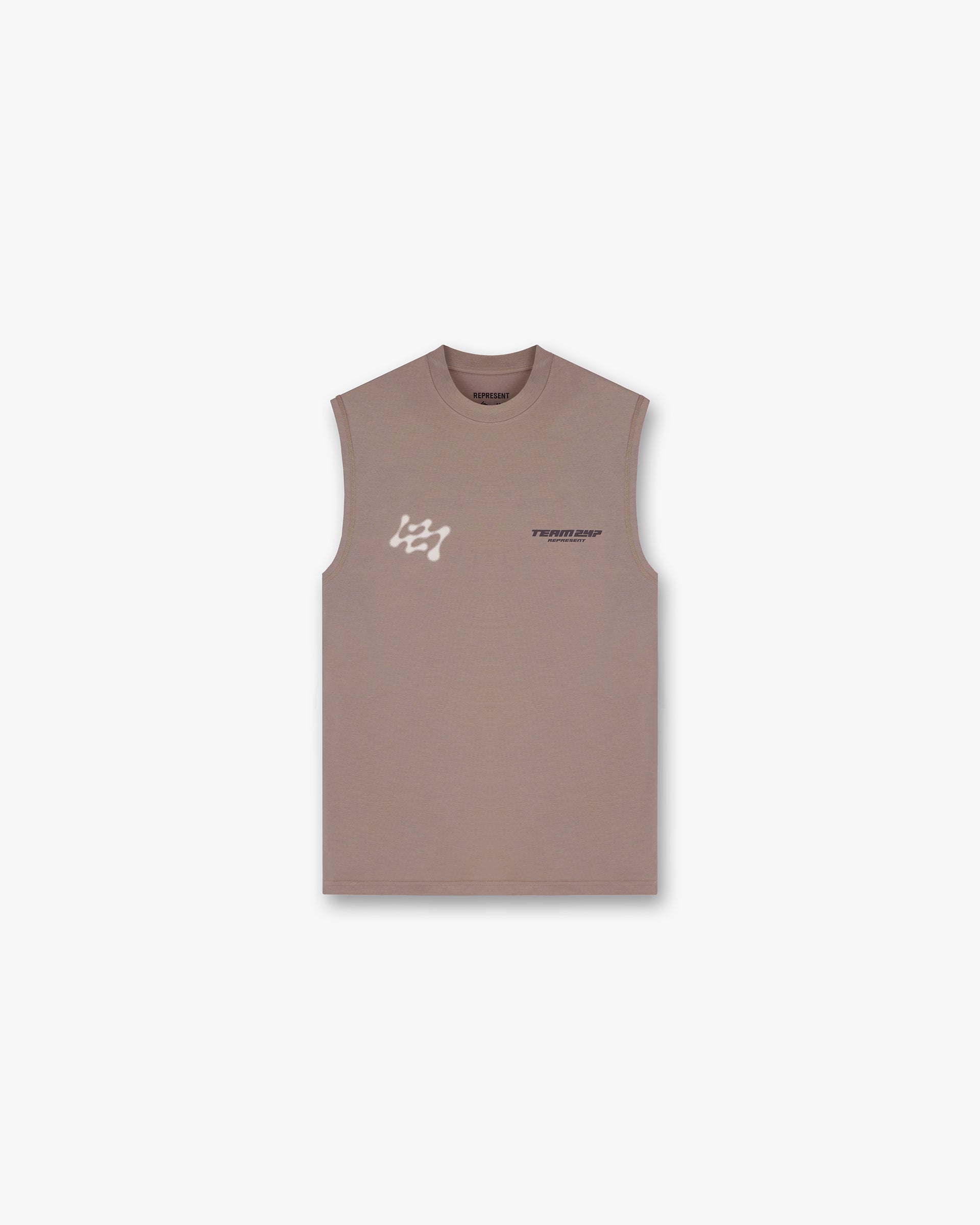 247 Future Terrains Oversized Tank Top - Soft & Comfortable Women's Casual Shirt in Umber | Perfect for Summer, Beach, Travel & Everyday Wear
