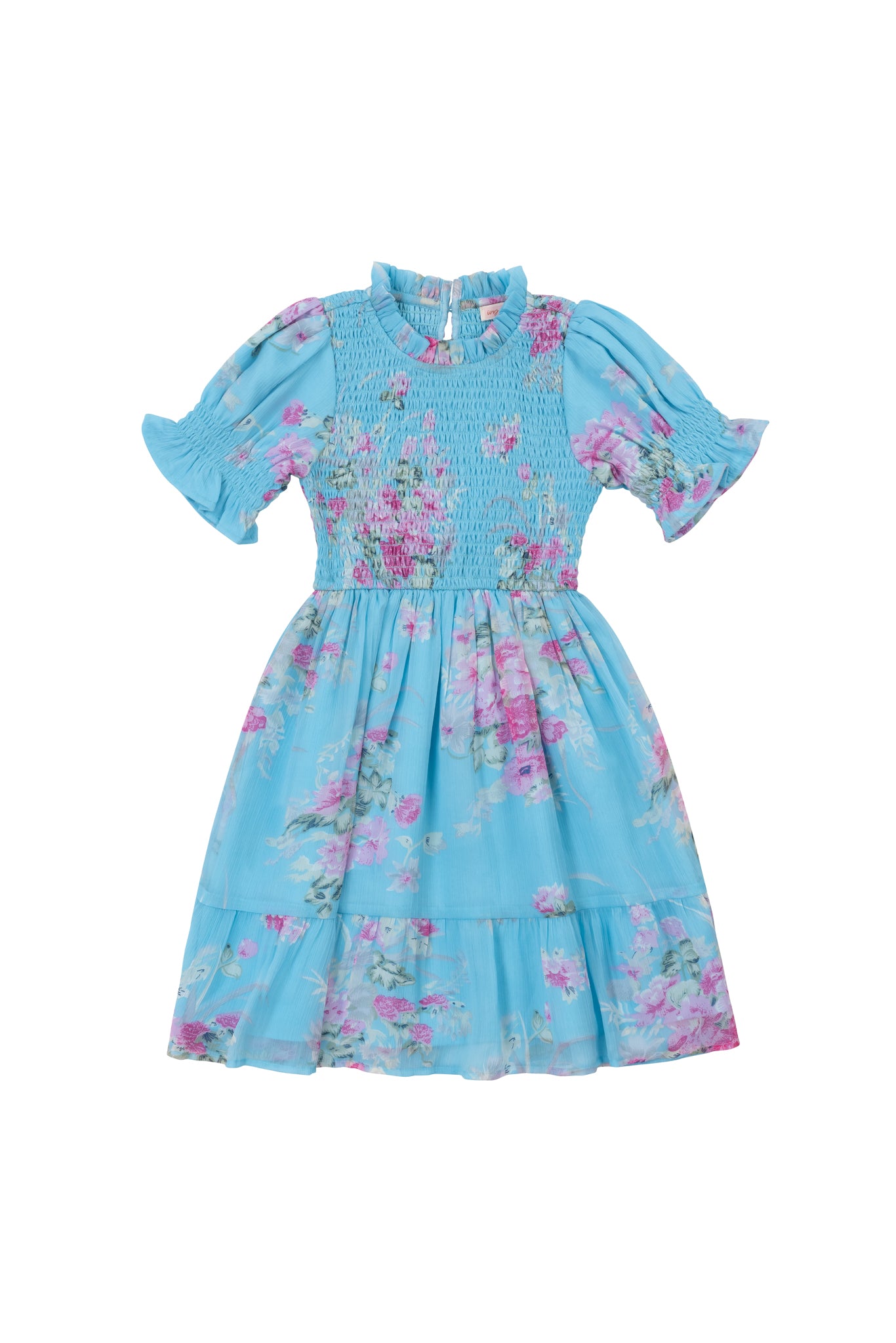 Mini Jennie Dress in Layla Floral Print - Cute Floral Sundress for Women, Summer Casual Dress with Short Sleeves, Perfect for Beach Vacation, Date Night & Outdoor Parties