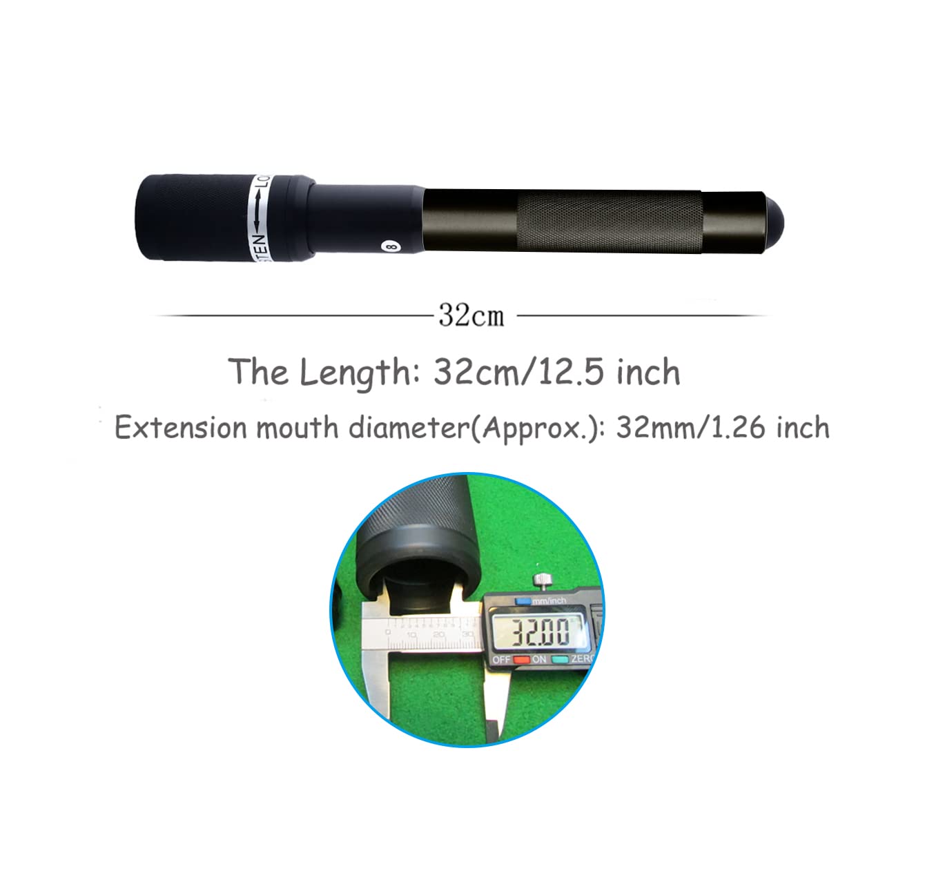 Scott Edward 12.5inch Billiard Pool Cue Extension - Aluminum Alloy Telescopic Extender for 9 Ball & 8 Ball Pool Sticks - Perfect for Professional Play & Home Game Room Accessories