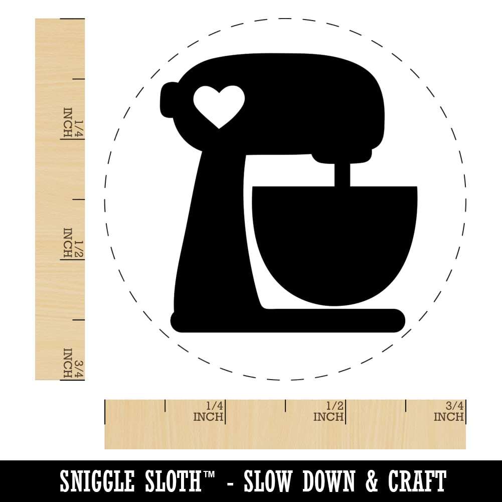 Heart Baker Self-Inking Rubber Stamp - 3/4 Inch Small Red Ink Stamper for Baking, Crafting, Planners & DIY Projects - Perfect for Cookie Decorating, Scrapbooking & Gift Wrapping