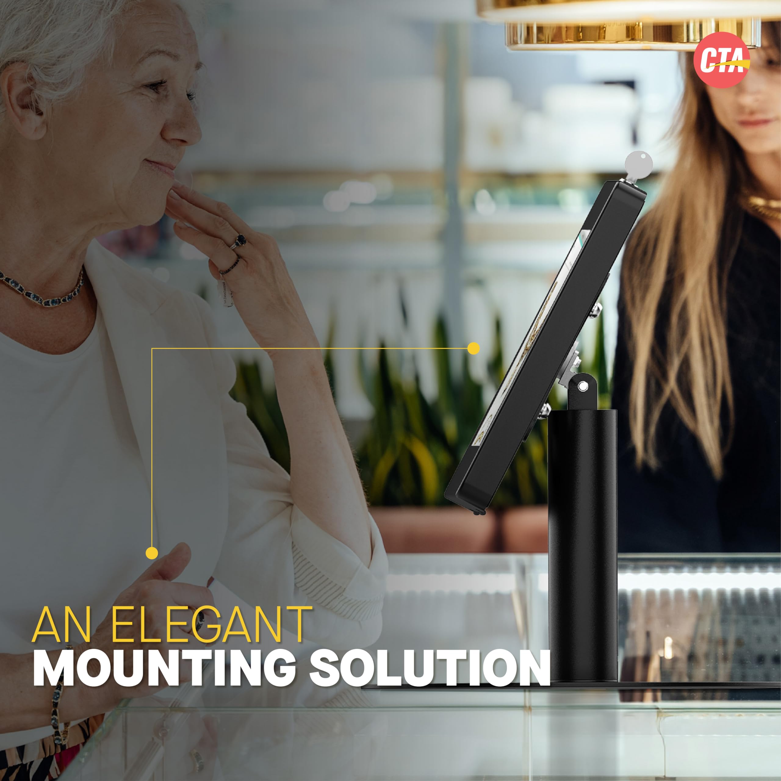 Premium iPad Retail POS Stand – 360° Rotating & Locking Tablet Kiosk for iPad Mini 1-7 & Samsung Tab A 8