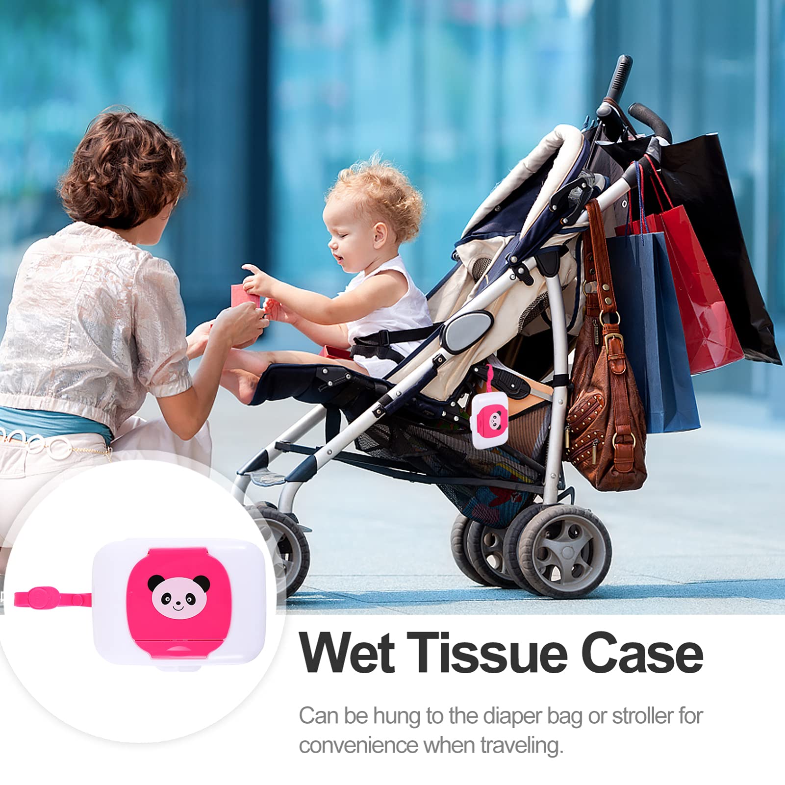 1PC Portable Wet Tissue Box - Travel Toilet Paper Holder, Pink PP Plastic Case for Bathroom, Car & Outdoor Use