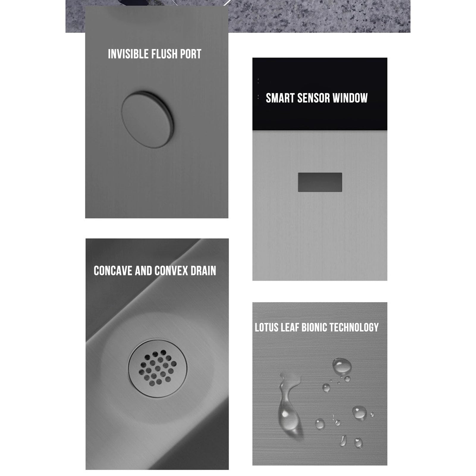 Automatic Sensor Urinal - Stainless Steel Wall-Mounted High-Efficiency Flushing Toilet for Commercial & Public Restrooms - Water Saving, Odor Control & Hands-Free Design - Ideal for Offices, Malls, Airports & High-Traffic Bathrooms