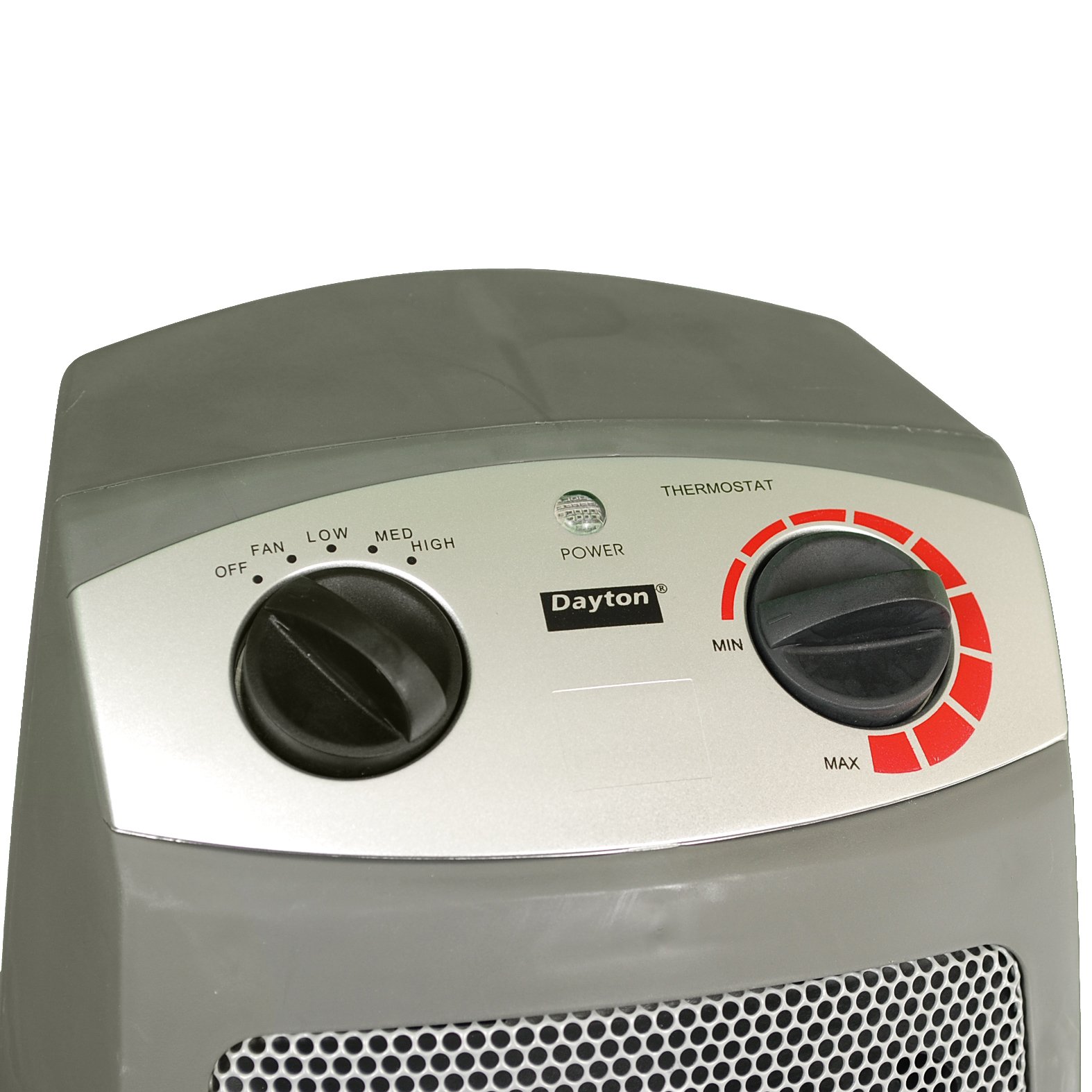 Dayton 1VNW9 Electric Space Heater with Safety Features - 1500W Portable Heater for Home, Office & Garage - Overheat Protection & Tip-Over Switch