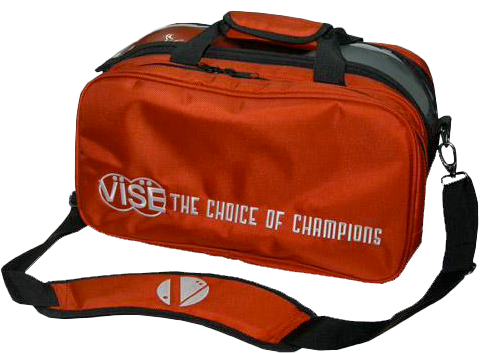 Vise 2 Ball Tote Plus Clear Top Double Red Bowling Bag - Perfect for League Play & Tournament Travel