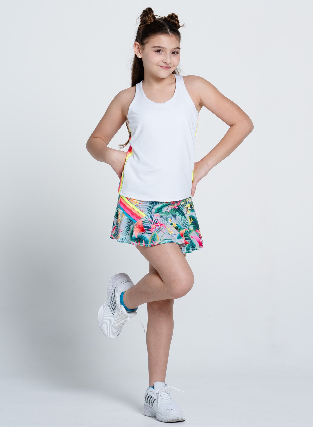 Tropic Bloom Skirt for Girls - Floral Summer Skirt for Kids, Lightweight & Comfortable - Perfect for Beach Vacations, Playdates & Outdoor Adventures