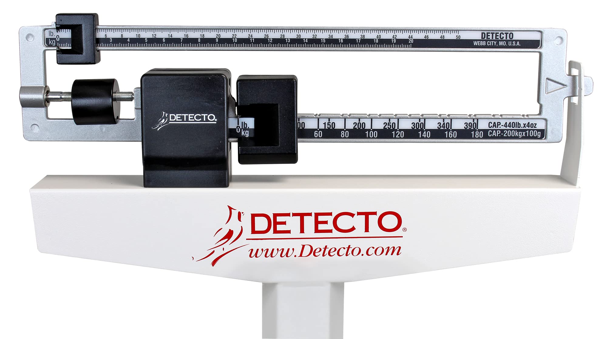 DETECTO 337 Mechanical Physician Beam Scale - Accurate Dual Reading in KG/LB for Medical Offices, Home Health & Fitness Tracking