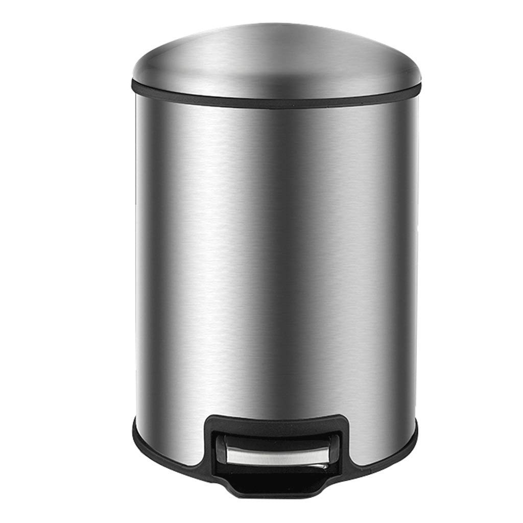 Stainless Steel Trash Can 5L (21-28cm) for Home, Kitchen, Bathroom, Bedroom & Hotel - Modern Garbage Bin for Waste Disposal (Color: A) - Perfect for Small Spaces & Stylish Decor