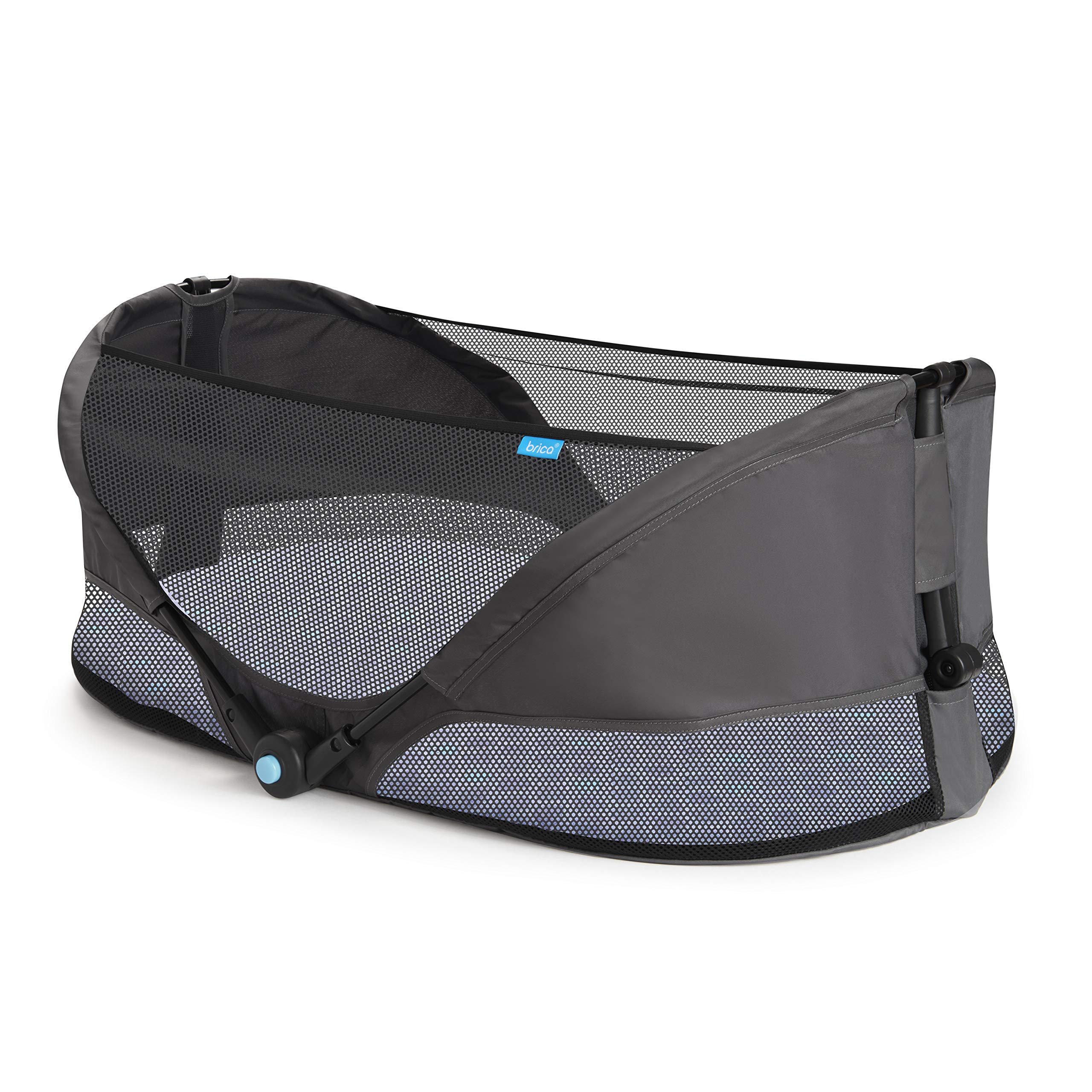 Munchkin Brica Baby Travel Pod - Portable Infant Sleeper for Car & Airplane Travel, Lightweight & Compact, Grey - Perfect for Road Trips, Flights & On-the-Go Napping