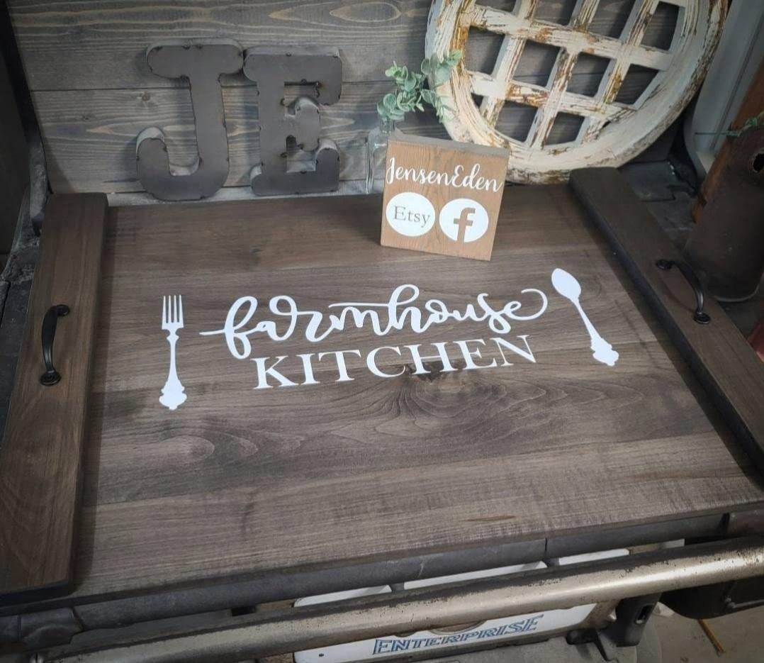 Farmhouse Stove Cover Noodle Board - Heat Resistant Kitchen Countertop Protector for Gas Stove, Decorative Cutting Board for Pasta Making - Perfect for Farmhouse, Rustic, and Vintage Style Kitchens