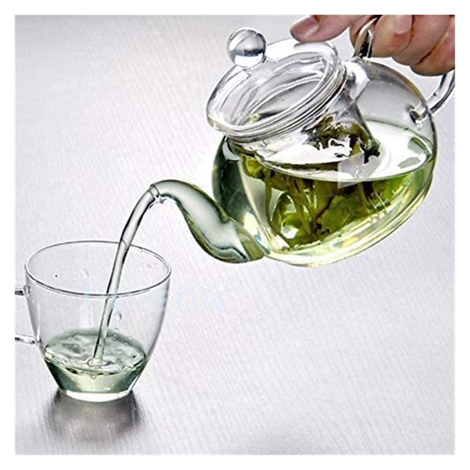 Premium Clear Glass Teapot - 350ML Heat-Resistant Teapot with Stainless Steel Infuser, Perfect for Loose Leaf Tea, Herbal Tea & Blooming Tea - Ideal Gift for Tea Lovers (Home, Office, Spa Use)