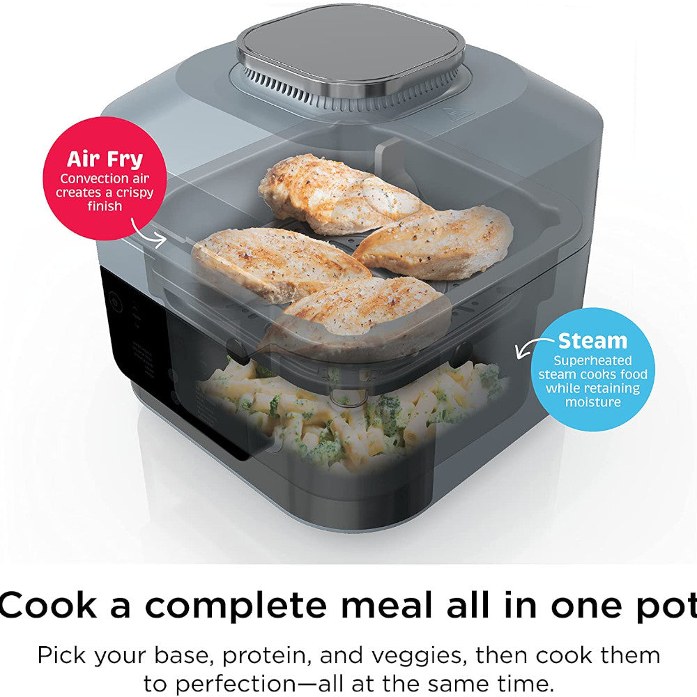 Ninja SF300C Speedi Rapid Cooker & Air Fryer - Certified Refurbished with Home Essentials Warranty - Perfect for Quick Meals, Healthy Air Frying & Family Cooking