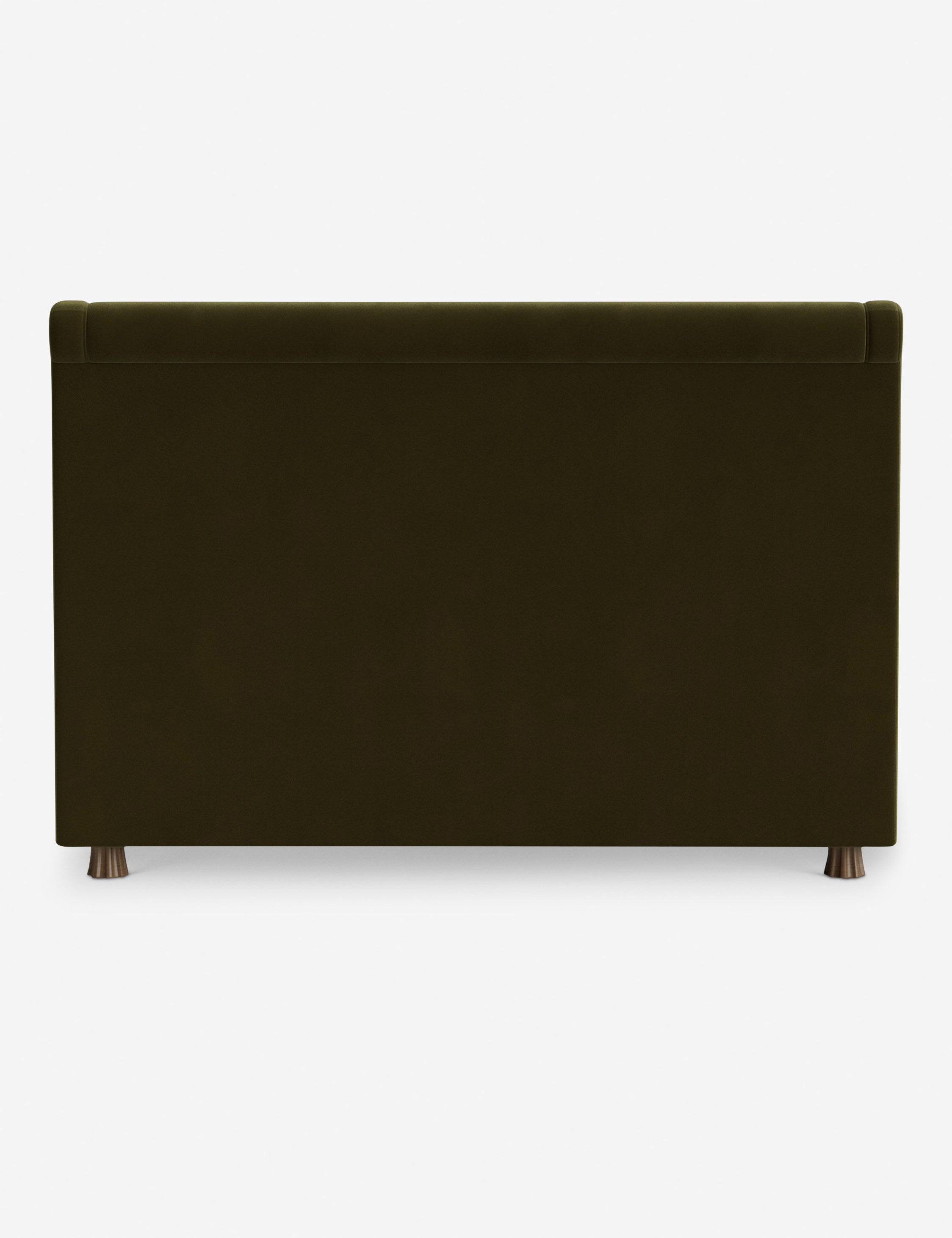 DOMINIQUE Platform Bed Frame by DISC Interiors - Modern Minimalist Wooden Bed with Upholstered Headboard | Perfect for Master Bedroom, Guest Room & Loft Apartments