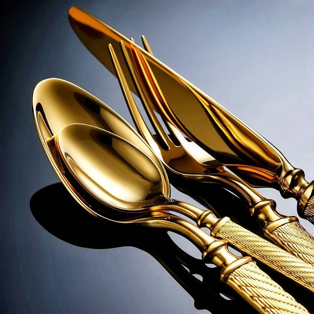 Majorelle 20-Piece Stainless Steel Flatware Set - Elegant Silverware for Dining, Kitchen & Entertaining - Perfect for Weddings, Dinner Parties & Everyday Use