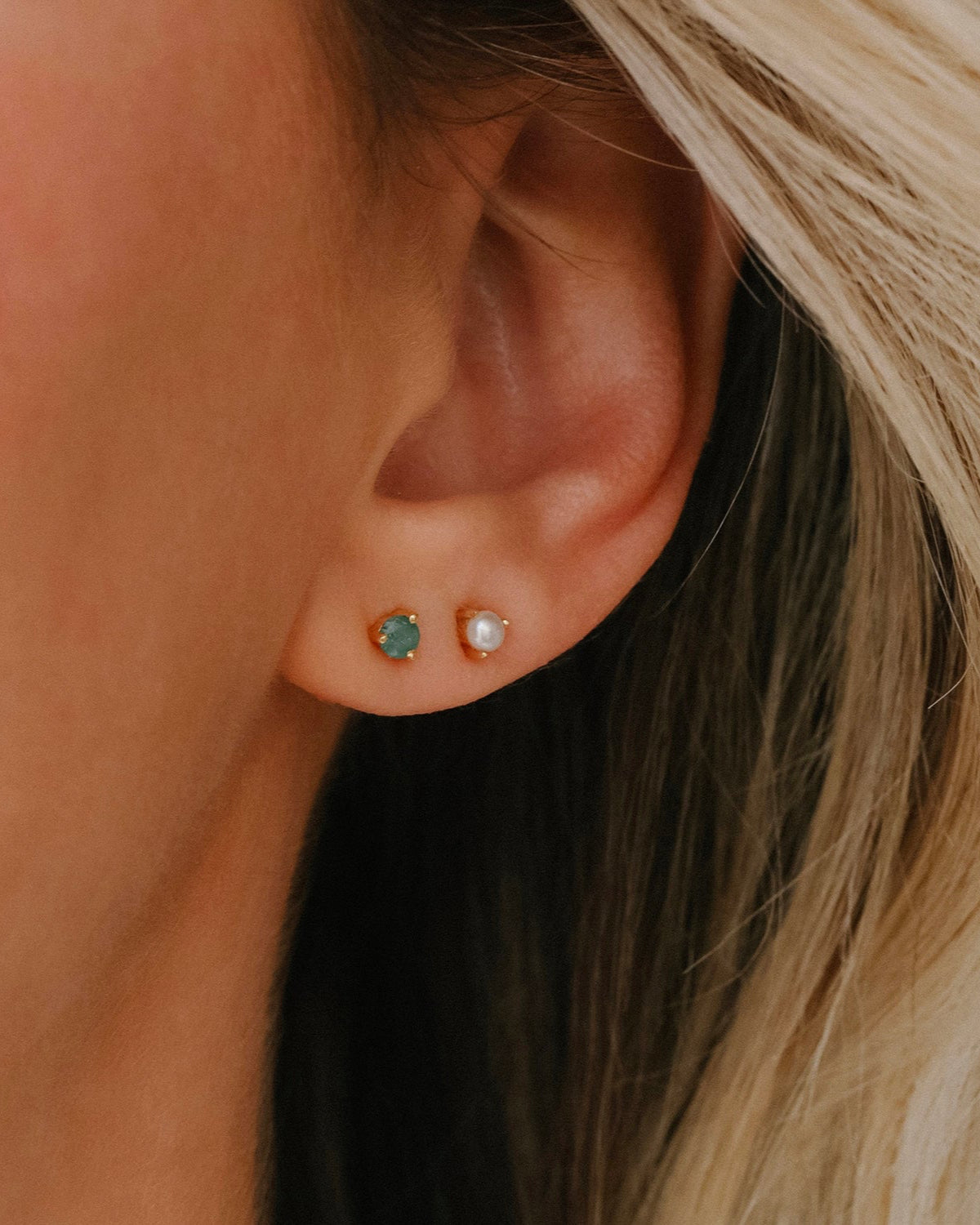 Emerald Birthstone Stud Earrings - May Birthstone Jewelry for Women - Perfect for Birthdays, Anniversaries & Special Occasions