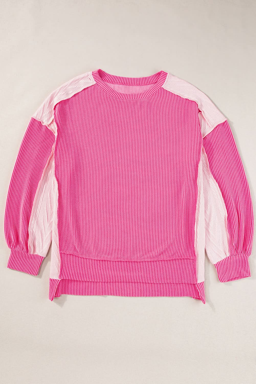 Stylish Colorblock Cable Knit Sweatshirt for Women - Cozy Winter Pullover for Casual Outings & Layering