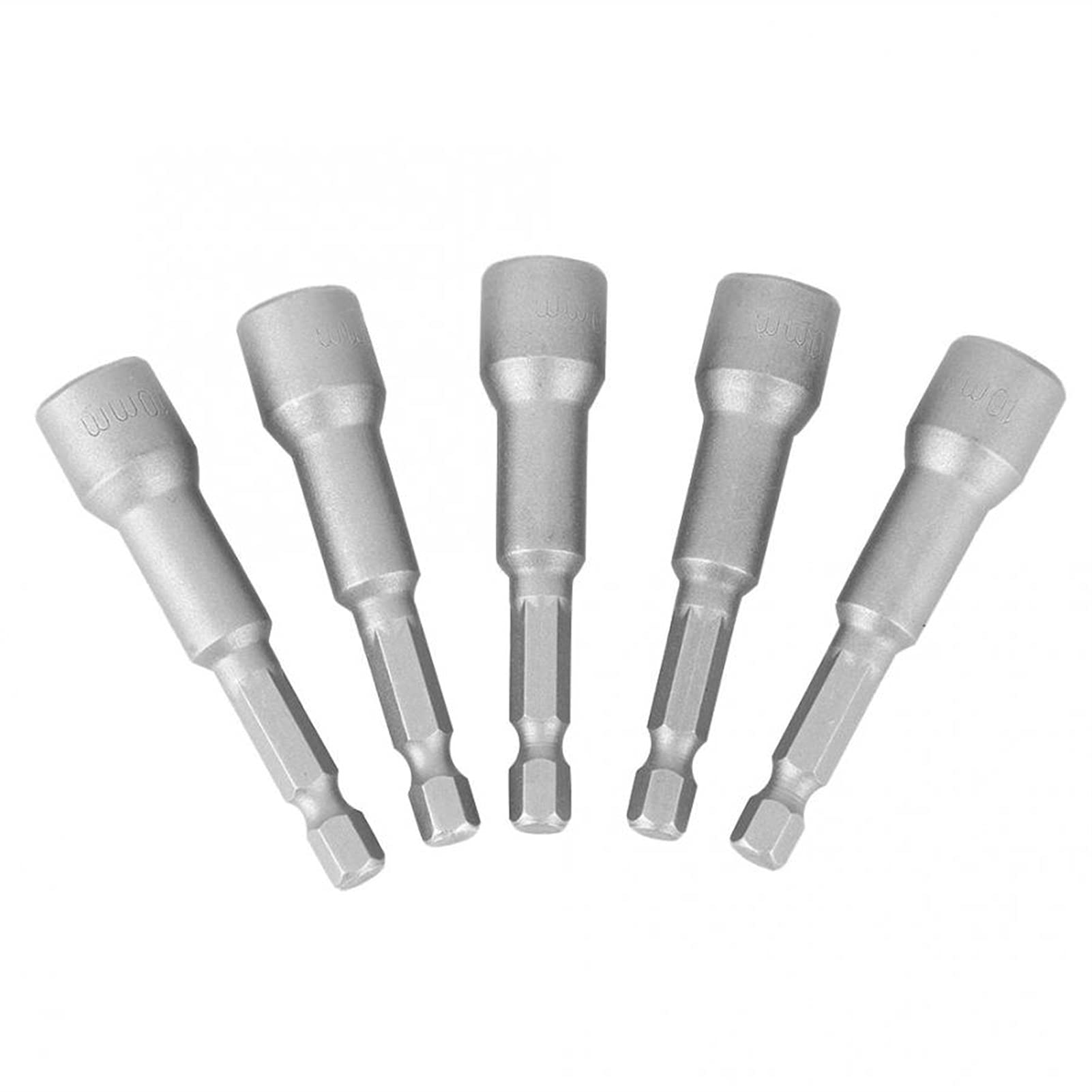 Kengbi 5-Piece 10mm Magnetic Nut Driver Set - Hex Shank Impact Socket, Chrome Vanadium Steel Power Drill Bit & Electric Screwdriver Adapter for Automotive Repair, DIY Projects & Home Improvement