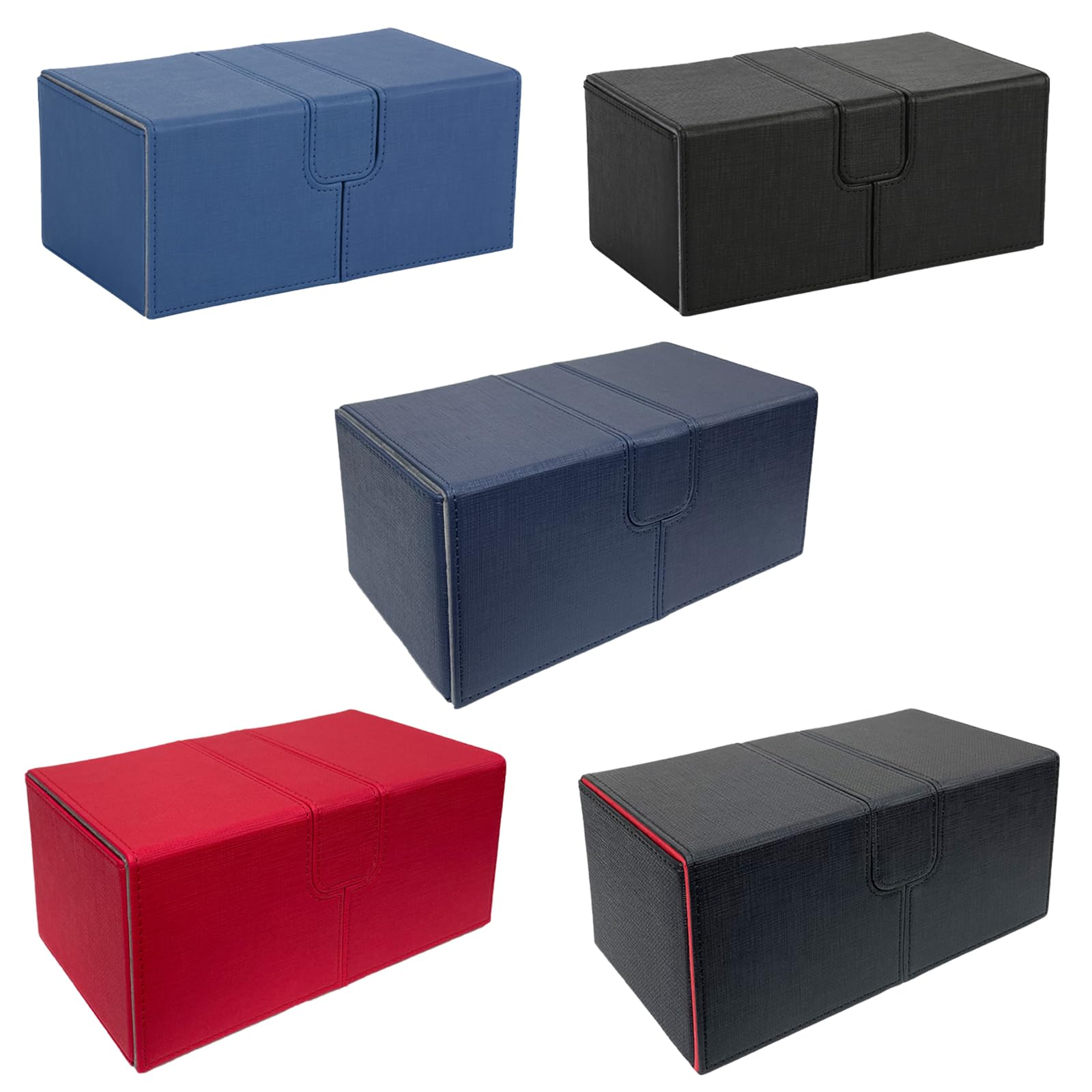 Premium PU Leather Playing Card Storage Box - Durable Deck Holder for Poker, MTG, Yu-Gi-Oh & Collectible Cards | Portable Card Case for Travel, Game Nights & Organized Storage