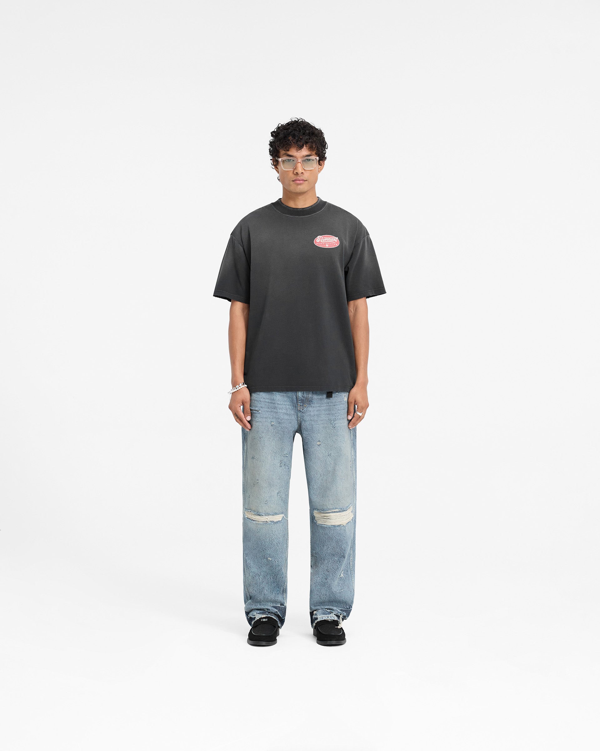Represent X Duke + Dexter British Luxury T-Shirt - Stained Black | Premium Cotton Tee for Men | Casual Wear & Street Style Fashion