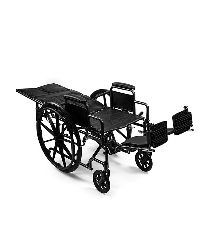 Emerald Supply iCruise Reclining Wheelchair with Elevating Leg Rests - Lightweight Foldable Mobility Aid for Seniors & Disabled - Perfect for Travel, Home Use & Recovery